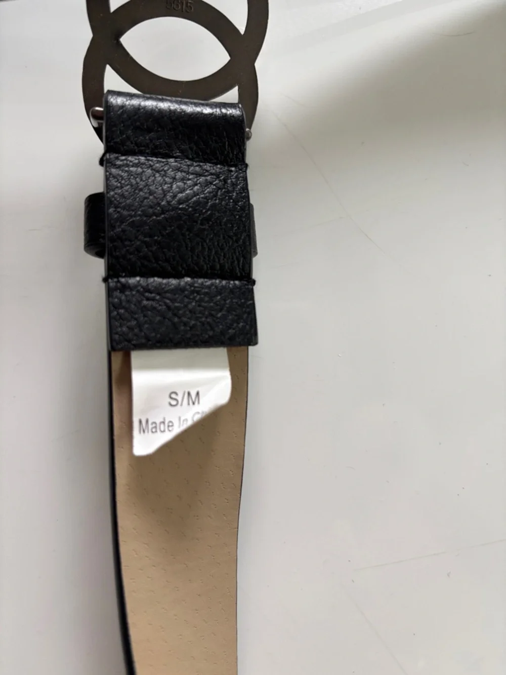 Classic Black Double-Ring Leather Women’s Belt